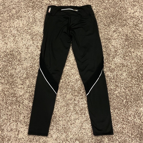 Zella Black Leggings with White Striping, Size XS - Picture 3 of 6